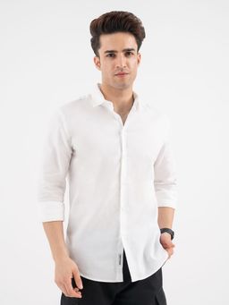 Red Tape - Solid Formal Full Sleeve Shirt for Men - White