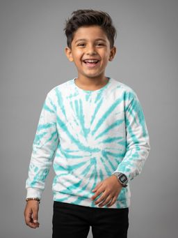 KiddoPanti - Boys Cotton Knit Full Sleeves Tie And Dye Sweatshirt