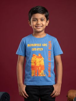 KiddoPanti - Boys Cotton Knit Half Sleeves Friends Printed T-Shirt