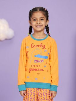 KiddoPanti - Girls Cotton Knit Full Sleeves Little Prince Printed T-Shirt