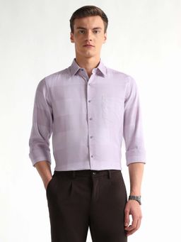 Arrow Newyork - Men's Plaid Textured Slim Fit Shirt