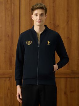 U.S. POLO ASSN. - Men's Embroidered High Neck Zipper Sweatshirt