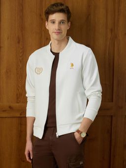 U.S. POLO ASSN. - Men's Embroidered High Neck Zipper Sweatshirt