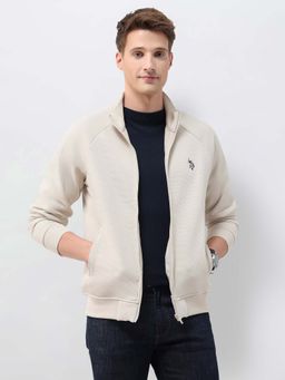 U.S. POLO ASSN. - Men's Textured High Neck Zipper Sweatshirt