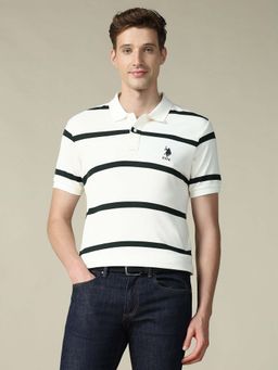 U.S. POLO ASSN. - Men's Striped Regular Fit Polo T-Shirt