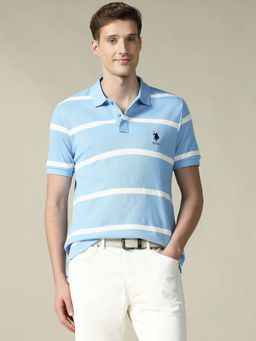 U.S. POLO ASSN. - Men's Striped Regular Fit Polo T-Shirt