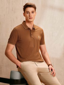 U.S. POLO ASSN. - Men's Textured Regular Fit Polo T-Shirt