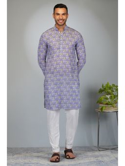 Eleven Brothers - Purple Park Printed Kurta Set (Set of 2)