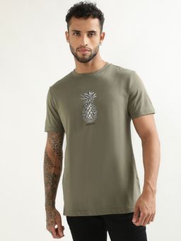 Antony Morato - Mens Printed Military Green T-shirt