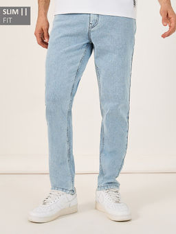 Styli - Men Solid Light Wash Slim Fit Jeans
