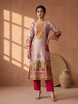AADVIKA - Women Multi-Color Floral Printed Kurta with Pant