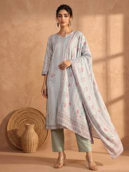 AADVIKA - Women Multi-Color Floral Printed Kurta with Pant and Dupatta