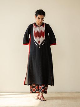 Rustorange - Women Rekha Black Printed Kurta with Pant