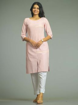 Stree Basics - Women Pink Cotton Kurta