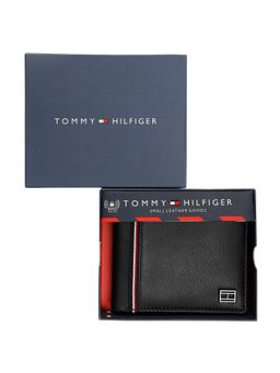 Tommy Hilfiger - Gregor Mens Leather Global Coin Wallet Solid Black