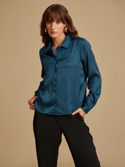Kazo - Tia Solid Satin Shirt