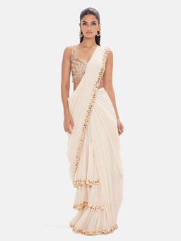 Basanti Kapde aur Koffee - The Prism Symphony Drape Saree with Stitched Blouse