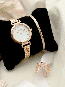 Joker and Witch - Joker & Witch White Stainless Steel Watch and Bracelet With Ring (Set of 3)