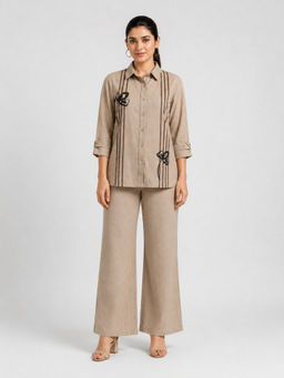 Autumnlane - Women Embroidered Cotton Co-Ord Set