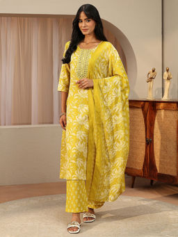 Gerua By Libas - Women Mirror Work Cotton Co-Ord Set