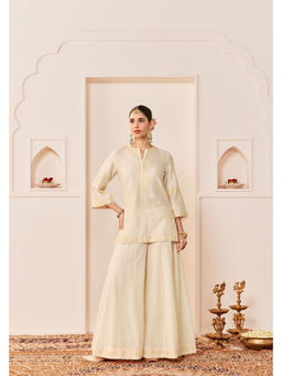 Sheetal Batra - Rehma -Daisy Ivory Short Kurta With Sharara