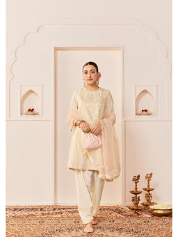 Sheetal Batra - Nida - Daisy Ivory Short Choga With Farshi Salwar And Dupatta