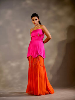 Tussya by Shreya - Pink Oorja Maxi Dress