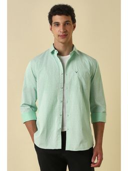 Allen Solly - Men Green Printed Full Sleeves Casual Shirt