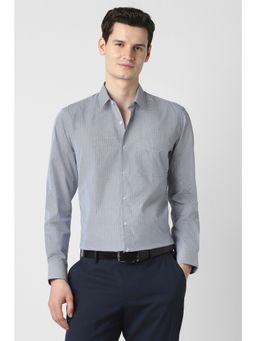 Peter England - Men Blue Slim Fit Full Sleeves Formal Shirt