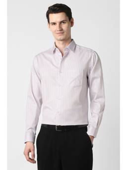 Peter England - Men Pink Regular Fit Full Sleeves Formal Shirt