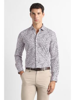 Van Heusen - Men Grey Printed Full Sleeves Party Shirt