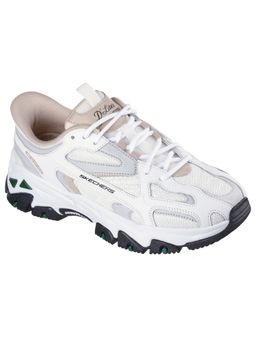 SKECHERS - Off White Faux Leather Sports Women Running Shoes