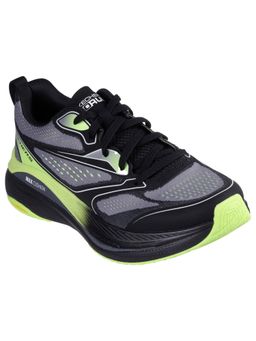 SKECHERS - Black Textile Sports Men Running Shoes