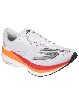 SKECHERS - White Textile Sports Men Running Shoes