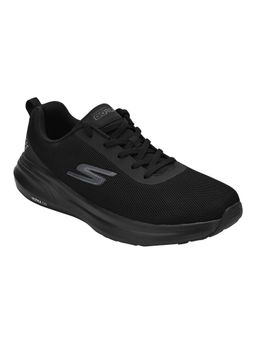 SKECHERS - Black Textile Sports Men Running Shoes