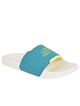 SKECHERS - White Textile Casual Men Sliders