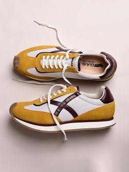 GAS - Yellow Leather Casual Men Sneakers