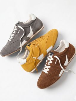 GAS - Brown Suede & Leather Casual Men Sneakers