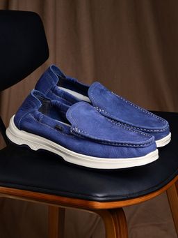 GAS - Navy Blue Leather Casual Men Loafers