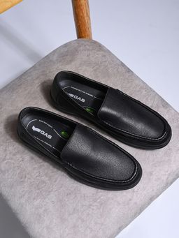 GAS - Black Leather Casual Men Loafers
