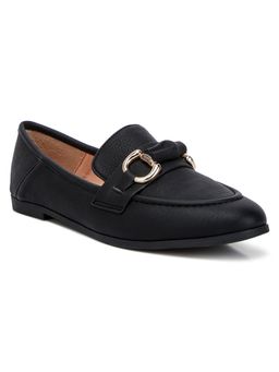 Rag & Co - Black PU Casual Women Loafers