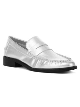 Rag & Co - Silver Leather Casual Women Loafers