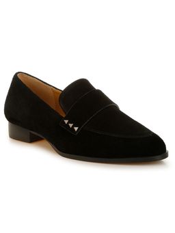 Rag & Co - Black Suede Casual Women Loafers