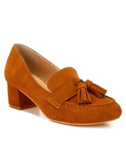 Rag & Co - Tan Suede Casual Women Moccasins