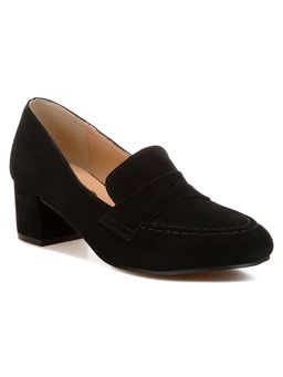 Rag & Co - Black Suede Casual Women Loafers