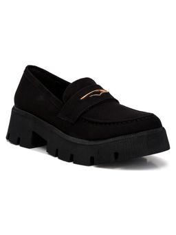 London Rag - Black Suede Casual Women Loafers