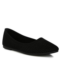 London Rag - Black Flyknit Casual Women Ballerinas