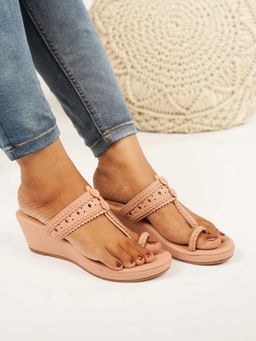 The Madras Trunk - Pink Synthetic Casual Women Heels