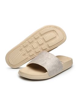 Yoho - Beige Fabric Casual Women Sliders