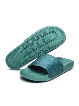 Yoho - Green Fabric Casual Women Sliders